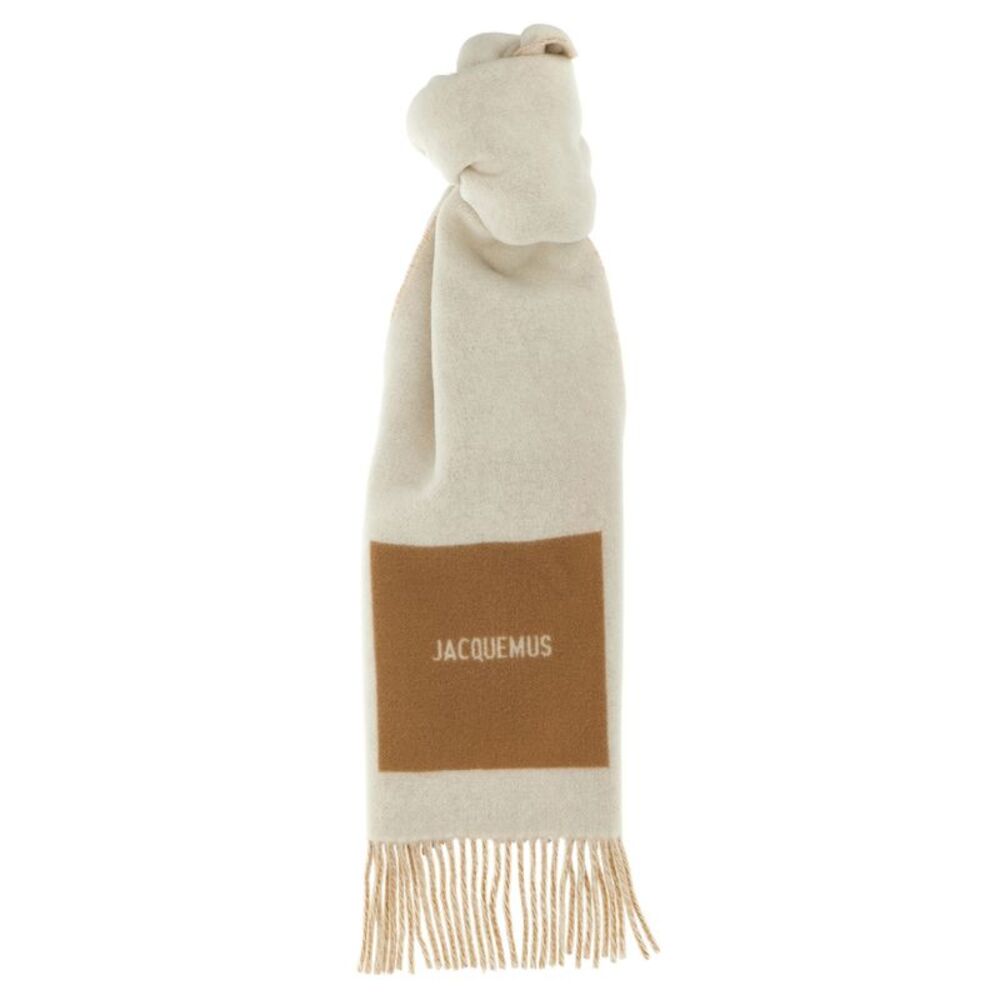 Jacquemus Beige Virgin Wool Men's Foulard